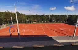 спортивная площадка, предназначенная для игровых видов спорта